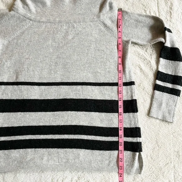 LOFT | Striped Foldover Off Shoulder Sweater *NWT* - Picture 12 of 13